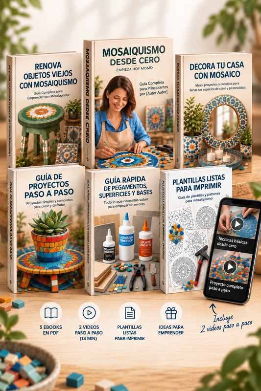 Pack Mosaiquismo desde Cero + Bonus Exclusivos+video paso a paso
