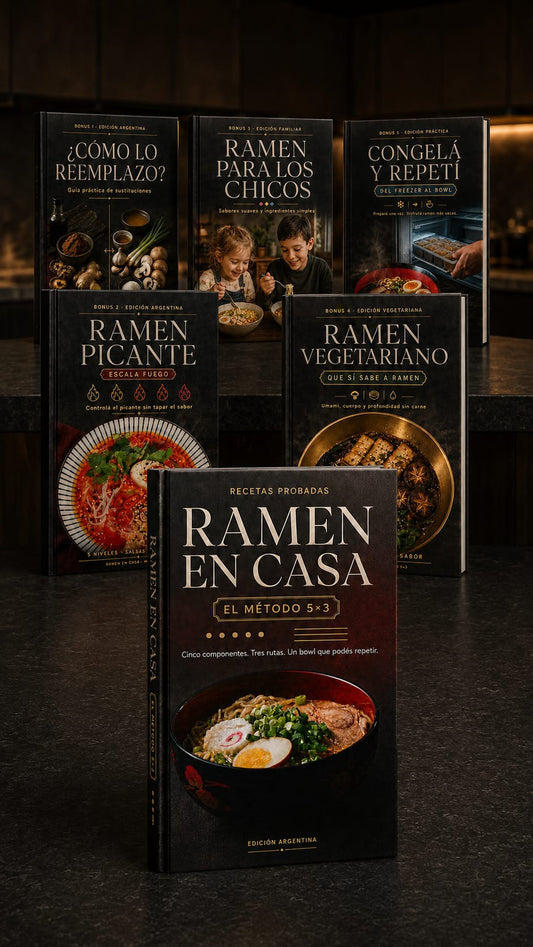 Colección completa Ramen en Casa — El Método 5×3 y sus 5 bonos